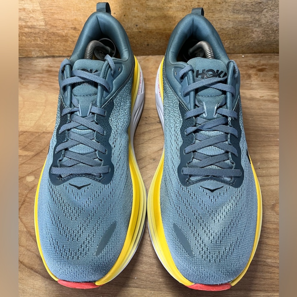 Hoka One One Bondi 8 REFLECTIVE Mens Size 12 Running Shoes Sneakers Goblin Blue - Picture 5 of 15